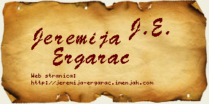 Jeremija Ergarac vizit kartica
